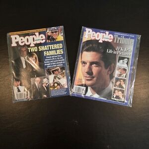 Vintage 1999 People Magazine JFK Jr Two Shattered Families + Tribute JFK Jr